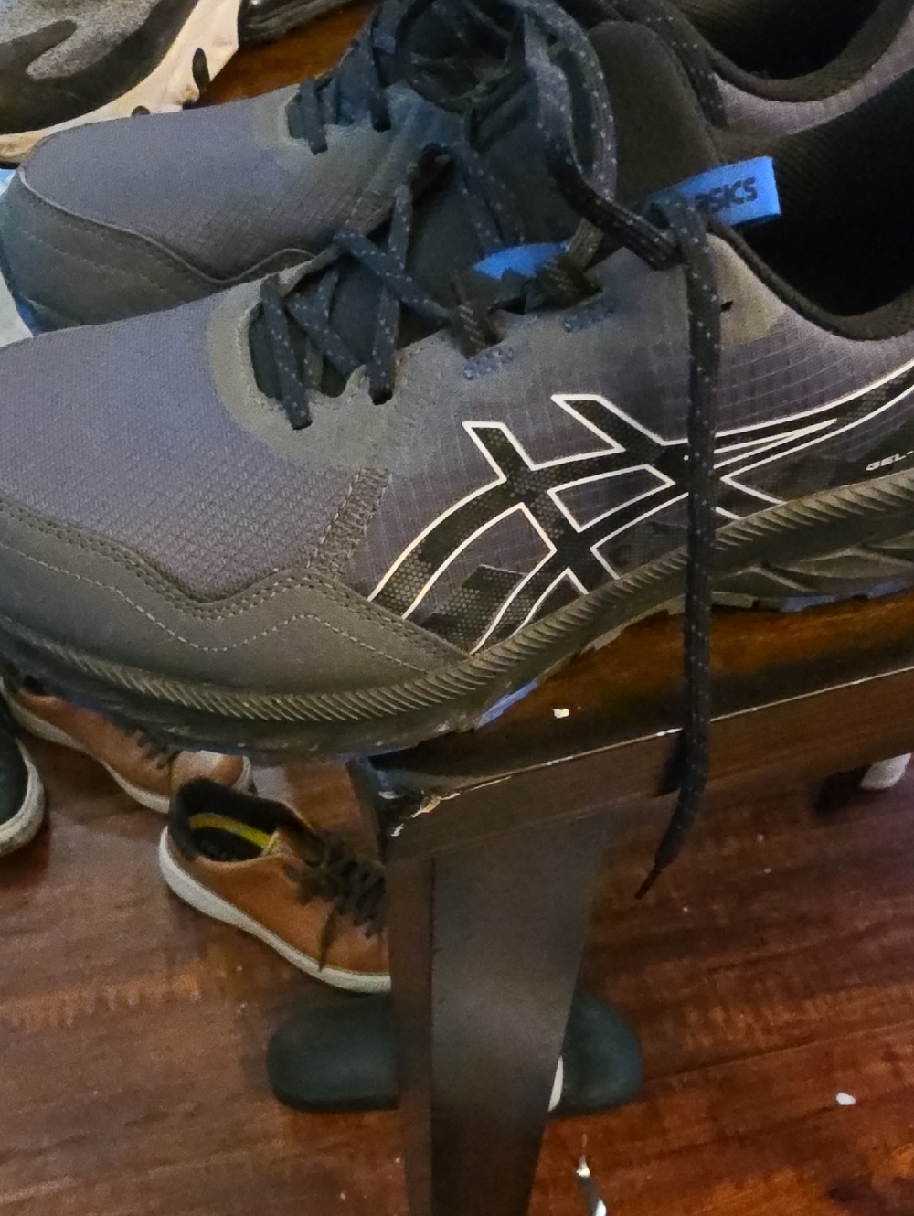 ASICS Black and Blue Men's Athletic Sneakers